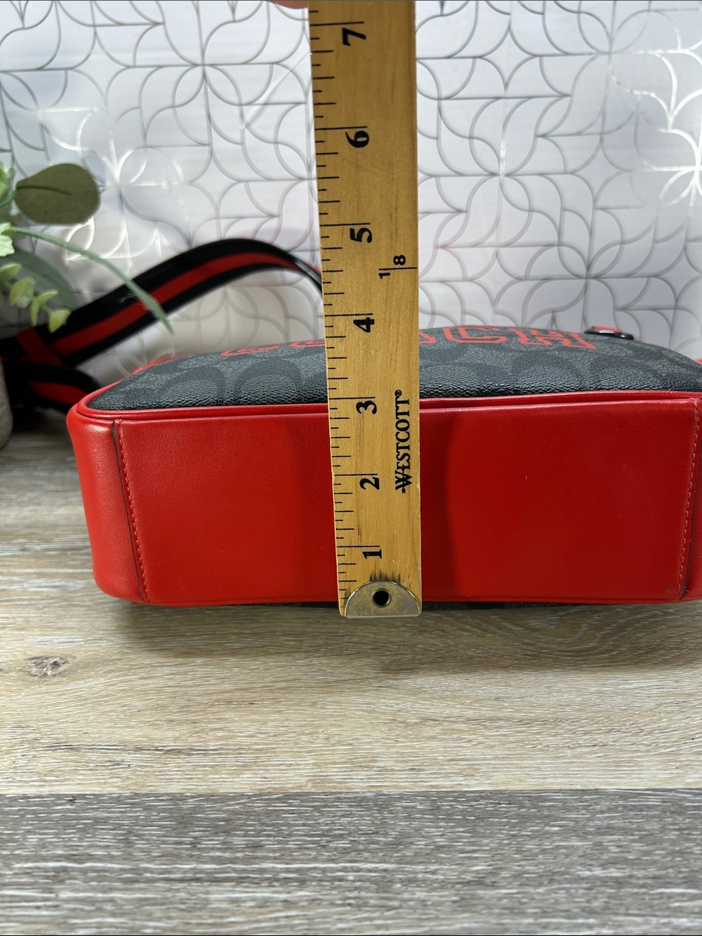 5770 NWOT Coach Black Signature Crossbody with Red Trim 245770 - Picture 16 of 16